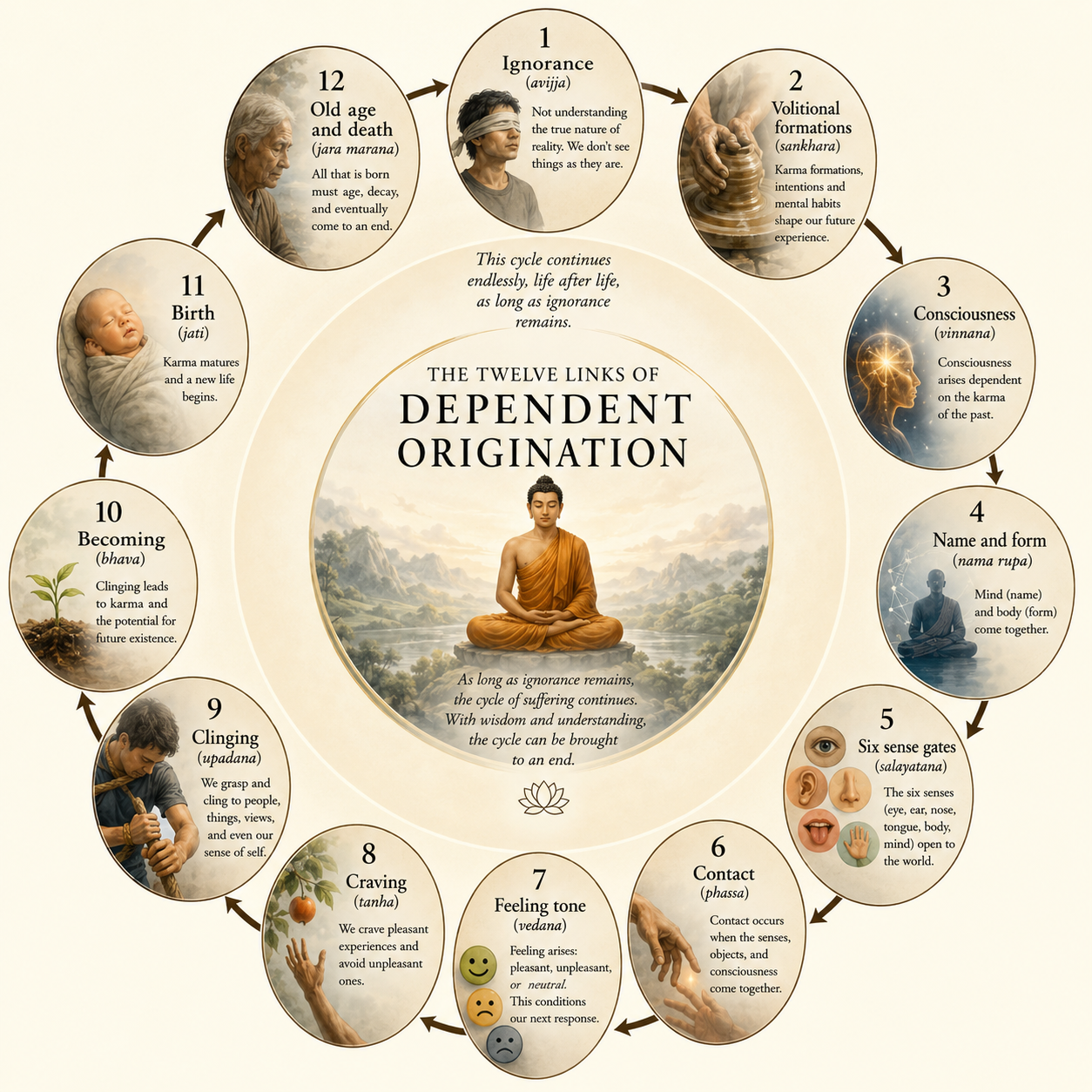 The Twelve Links of Dependent Origination